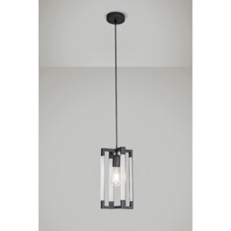 Canto Double Rectangle Square Pendant 1 Light E27 Graphite/Acrylic - thumbnail 2