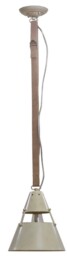 Industrial Dome Ceiling Pendant 40W E27 SSand Metal, Beige Belt