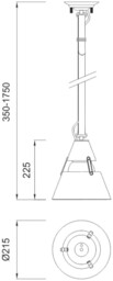 Industrial Dome Ceiling Pendant 40W E27 SSand Metal, Beige Belt - thumbnail 2
