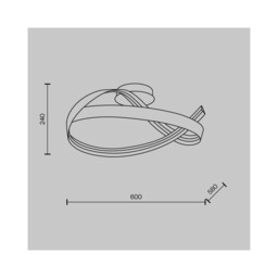 Plons Modern Integrated LED Semi Flush Ceiling Light Brass 3000K 2040lm White Shade - thumbnail 2