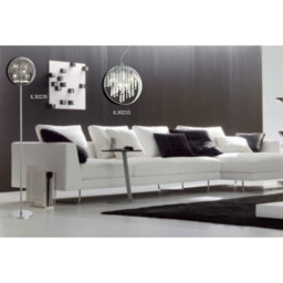 Geo Pendant Black Shade 9 Light G4 Polished Chrome/Crystal, NOT LED/CFL Compatible - thumbnail 5