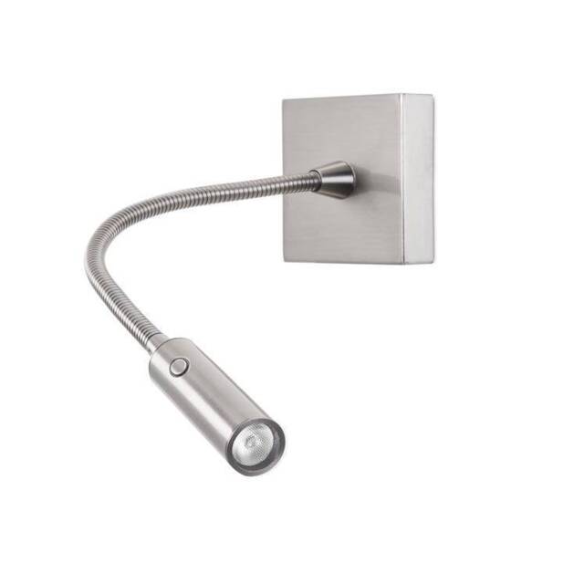 Tip LED Wall Reading Light Satin Nickel Touch dimming 174lm 3000K - image 1