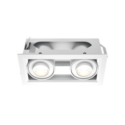 Metal Modern Twin Recessed Downlight White 3000K 1450lm