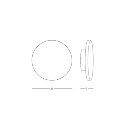 Neris 30cm Flush Wall Lamp Grey Volcano LED 3000K - thumbnail 5