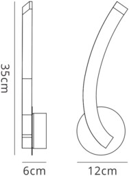 On Wall Lamp Right Switched 5W LED 3000K, 500lm, Polished Chrome, Frosted Acrylic - thumbnail 2