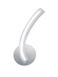 On Wall Lamp Right Switched 5W LED 3000K, 500lm, Polished Chrome, Frosted Acrylic