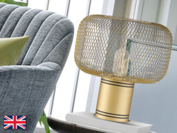 Osiris Globe Table Lamp Gold Paint E27 - thumbnail 3