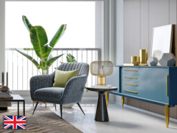 Osiris Globe Table Lamp Gold Paint E27 - thumbnail 2
