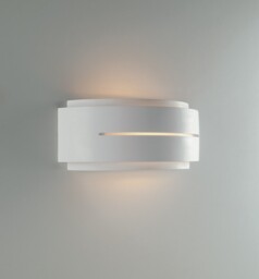 Scott Flush Paintable Plaster Wall Light, White, E14