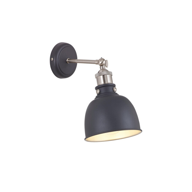 Carmel Adjustable Wall Lamp, E27, Graphite, Satin Nickel, Silver - image 1