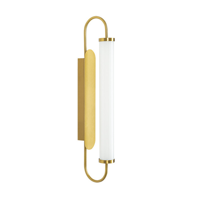 Zambelis Integrated Led Wall Lamp Brushed Brass-Opal Glass LED 3000K Dimmable - image 1