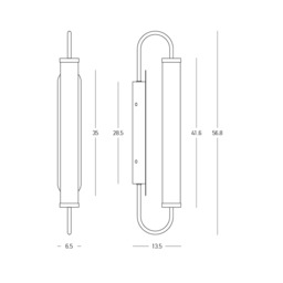 Zambelis Integrated Led Wall Lamp Brushed Brass-Opal Glass LED 3000K Dimmable - thumbnail 5