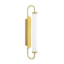 Zambelis Integrated Led Wall Lamp Brushed Brass-Opal Glass LED 3000K Dimmable