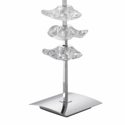 Akira Table Lamp 2 Light E27, Polished Chrome With Cream Shade - thumbnail 3