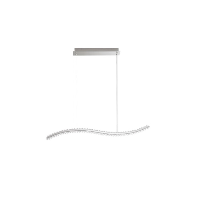 Aurelia Integrated LED Pendant Ceiling Light Chrome Metal, Crystal LED 40W 3351Lm 3500K - image 1