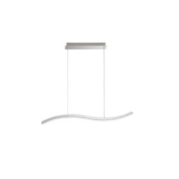 Aurelia Integrated LED Pendant Ceiling Light Chrome Metal, Crystal LED 40W 3351Lm 3500K - thumbnail 1