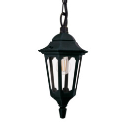 Parish Outdoor Pendant Ceiling Light, Black IP44