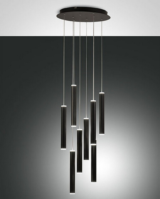 Prado LED Cluster Pendant Ceiling Light Black Glass