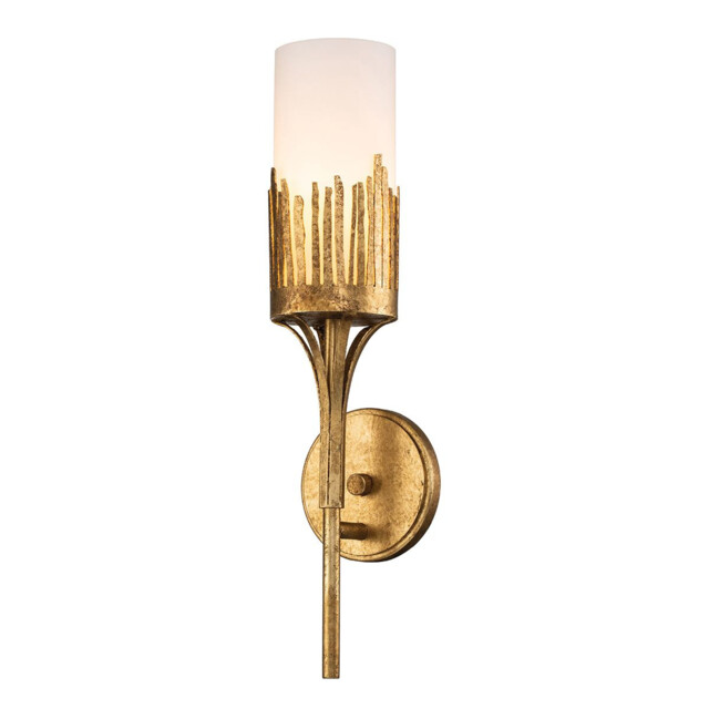 Sawgrass Candle Wall Lamp Gold Leaf with Antique Glaze IP44 - image 1