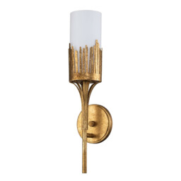 Sawgrass Candle Wall Lamp Gold Leaf with Antique Glaze IP44 - thumbnail 5
