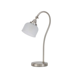 DeRuyter Table Lamp E27 Satin Nickel, Frosted Glass - thumbnail 5