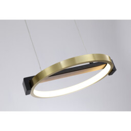 Aerial 3 Light LED Bar Celling Pendant, Gold and Black Metal - thumbnail 3