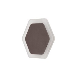 Altona Magnetic Base Wall Lamp, 12W LED 3000K 498lm, 15, 19cm Horizontal Hexagonal Centre, Coffee, Acrylic Frosted Diffuser - thumbnail 3