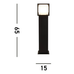 Athens Outdoor 1 Light LED Post, Die Cast, Opal Shade IP54 3000K - thumbnail 3