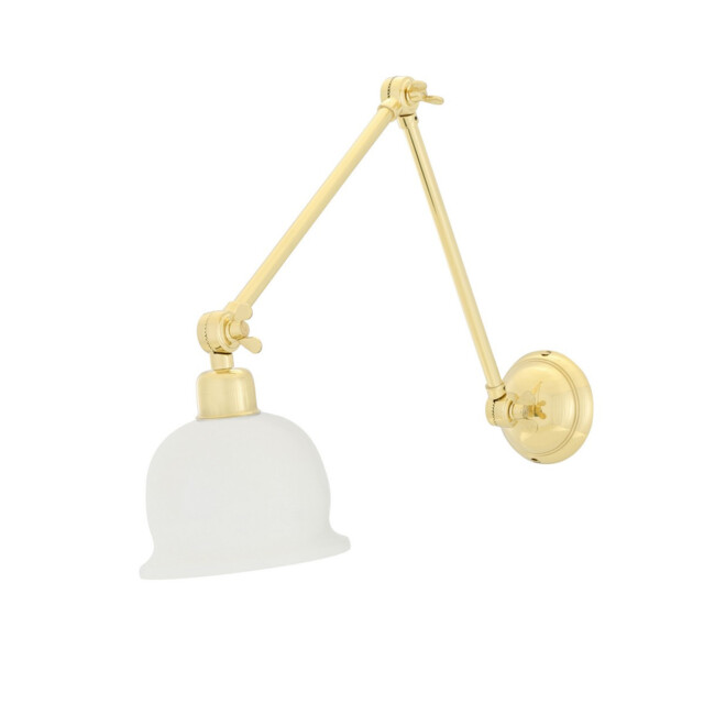 Nico Poster Light, Polished Brass, White Shade
