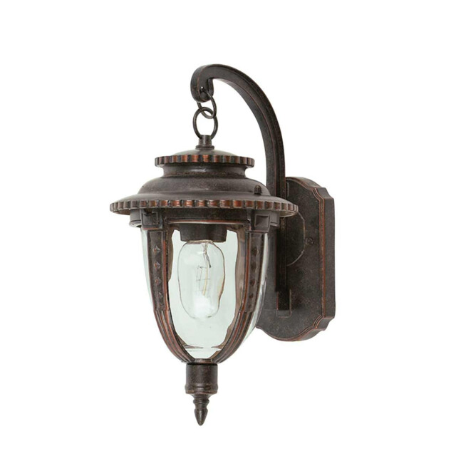 St Louis 1 Light Outdoor Medium Wall Lantern Light Weathered Bronze IP44, E27 - image 1
