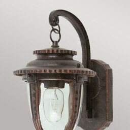 St Louis 1 Light Outdoor Medium Wall Lantern Light Weathered Bronze IP44, E27 - thumbnail 2