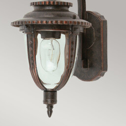 St Louis 1 Light Outdoor Medium Wall Lantern Light Weathered Bronze IP44, E27 - thumbnail 3