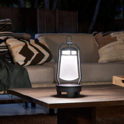 Lyndon Integrated LED Outdoor Portable Bluetooth Speaker Lantern, UK Plug, Textured Black, IP44 - thumbnail 3
