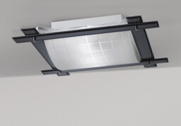 Leo Flush Ceiling 3 Light Black Chrome, Smoked Mirror - thumbnail 2