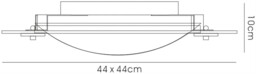 Leo Flush Ceiling 3 Light Black Chrome, Smoked Mirror - thumbnail 3