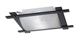 Leo Flush Ceiling 3 Light Black Chrome, Smoked Mirror - thumbnail 1