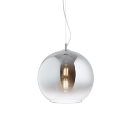 Nemo 30cm Dome Pendant Ceiling Light Shaded Chrome 1x E27