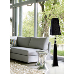 (DH) Galata Table Lamp E27 Black Suede Shade White/Crystal, NOT LED/CFL Compatible - thumbnail 3