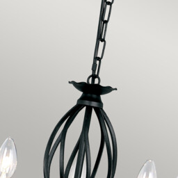 Artisan 5 Light Chandelier Black Finish, E14 - thumbnail 3
