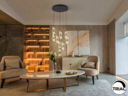 Iliada Cluster Pendant Ceiling 9 Light Black, Gold LED 3000K - thumbnail 2