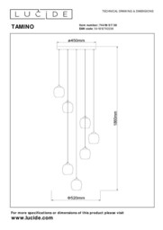 Tamino Pendant light Ø52cm LED Dim. 3000K - Black - thumbnail 5