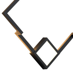 Boutique Square Wall Lamp, Dimmable, 25W LED, 3000K, 1370lm, Black, 3yrs Warranty - thumbnail 3