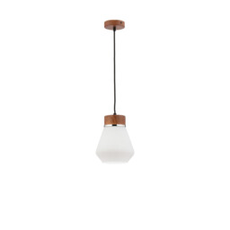 Freedom Ceiling Pendant E27, With Kite Opal Glass Walnut, Opal, Matt Black, Black Fabric - thumbnail 5