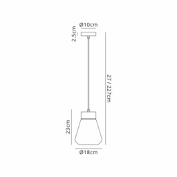 Freedom Ceiling Pendant E27, With Kite Opal Glass Walnut, Opal, Matt Black, Black Fabric - thumbnail 2