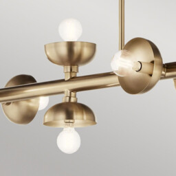 Kichler Palta Bar Pendant Ceiling Light Contemporary Champagne Bronze 10x E14 - thumbnail 5