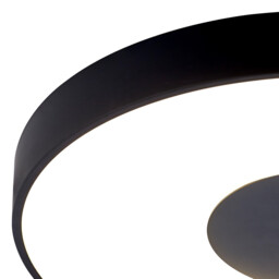 Coin Round Ceiling 80W LED With Remote Control 2700K-5000K, 3900lm, Black, 3yrs Warranty - thumbnail 3