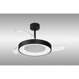 Niseko Fan S 40cm 45W LED Dimmable Ceiling Light With 25W DC Fan, 2700-5000K Remote Control, 5000lm, Black - thumbnail 2