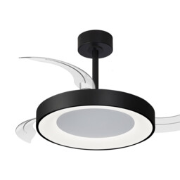 Niseko Fan S 40cm 45W LED Dimmable Ceiling Light With 25W DC Fan, 2700-5000K Remote Control, 5000lm, Black - thumbnail 5