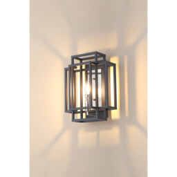 Delaware Wall Lamp E14, Anthracite, Satin Nickel - thumbnail 3