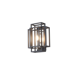 Delaware Wall Lamp E14, Anthracite, Satin Nickel - thumbnail 1